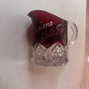 Indiana State Fair Mini Glass Pitcher